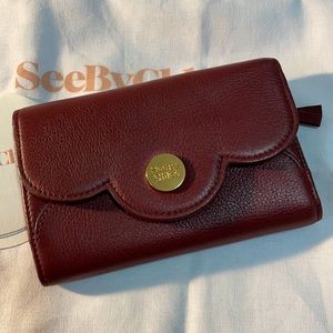 Maroon See by Chloe Medium Wallet